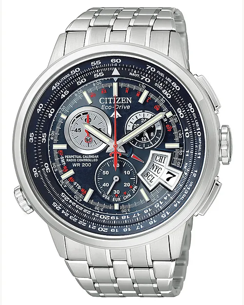 Chrono Time A-T Blue Dial Stainless Steel Bracelet BY0000 Chrono Time A-T Blue Dial Stainless Steel Bracelet BY0000